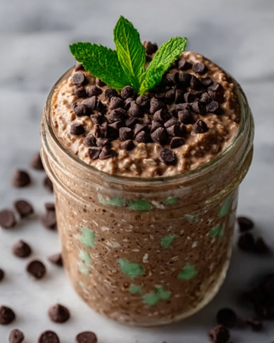 Mint Chocolate Chip Overnight Oats Recipe - Recipe Image