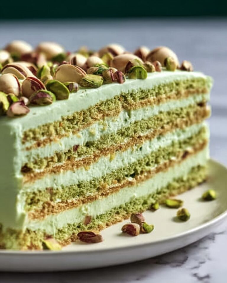 Pistachio Cake with Cream Cheese Frosting and Pistachio Garnish Recipe