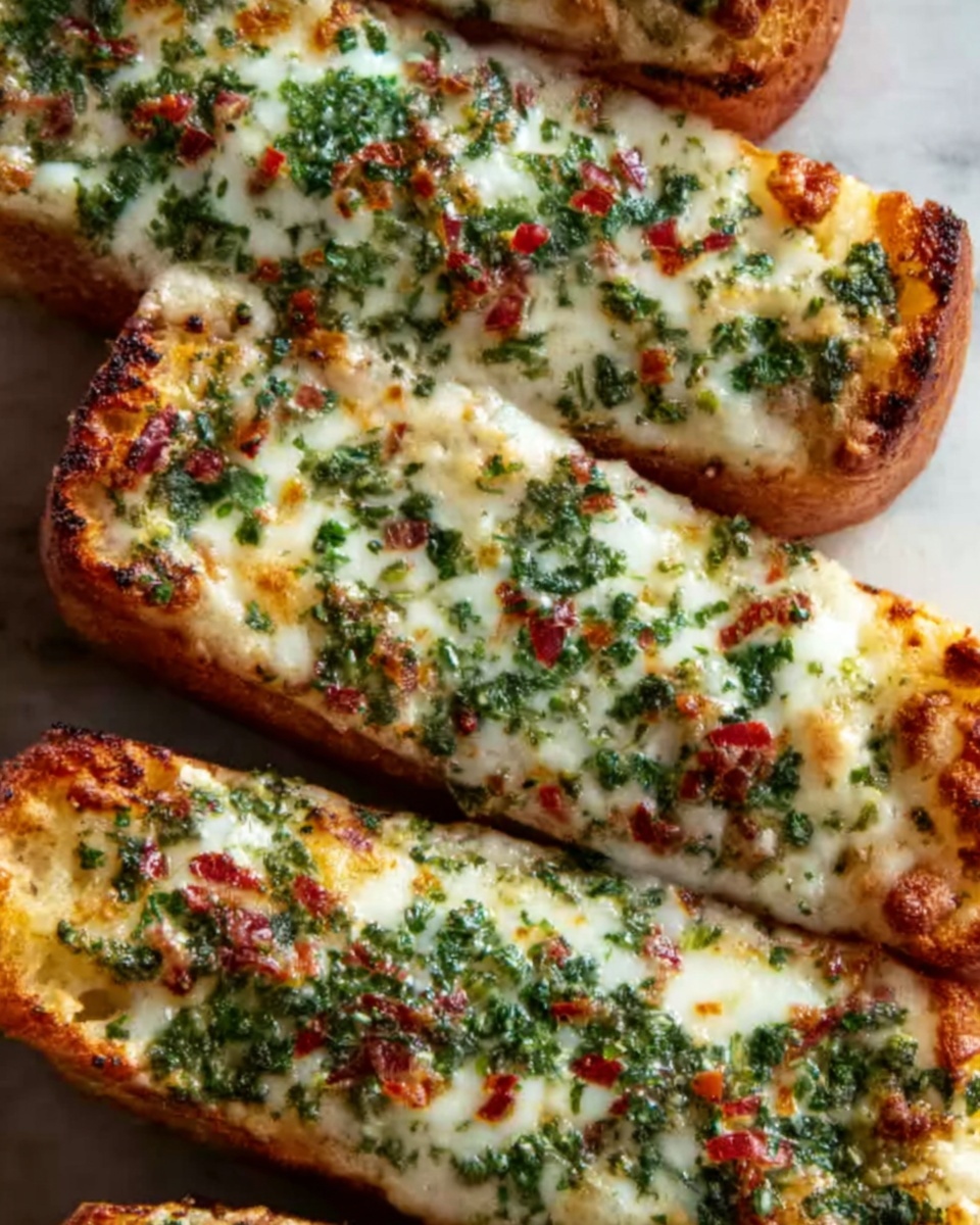 Cheesy Chimichurri Garlic Bread Recipe - Recipe Image