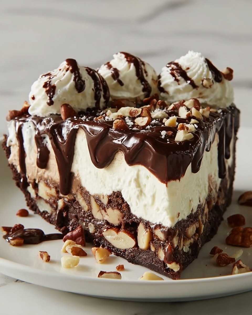 Hot Fudge Sundae Brownie Cheesecake Recipe - Recipe Image