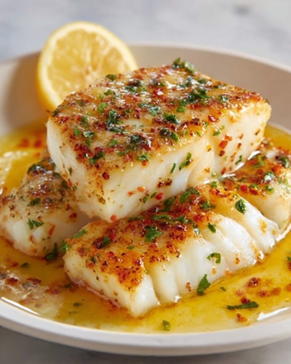 Lemon Butter Baked Cod Recipe - Recipe Image