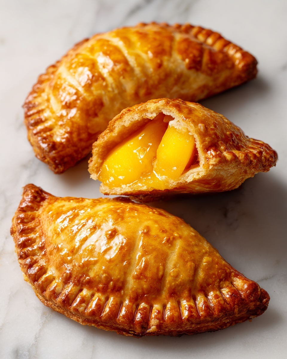 Golden Fried Peach Pies Recipe - Recipe Image