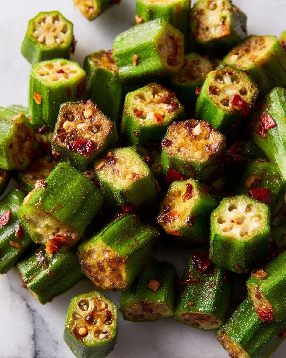 Garlic Chili Roasted Okra Recipe - Recipe Image