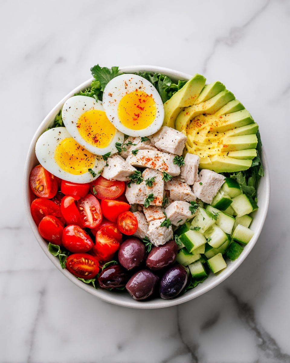High-Protein Avocado Chicken Salad with Egg Recipe - Recipe Image