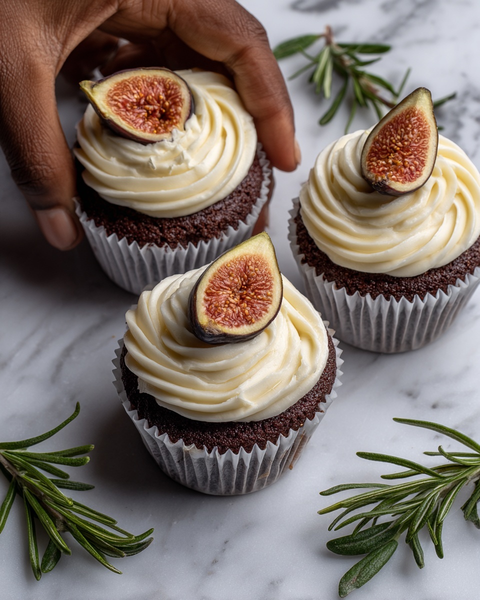 Fig Cupcakes with Honey Cream Cheese Frosting Recipe - Recipe Image