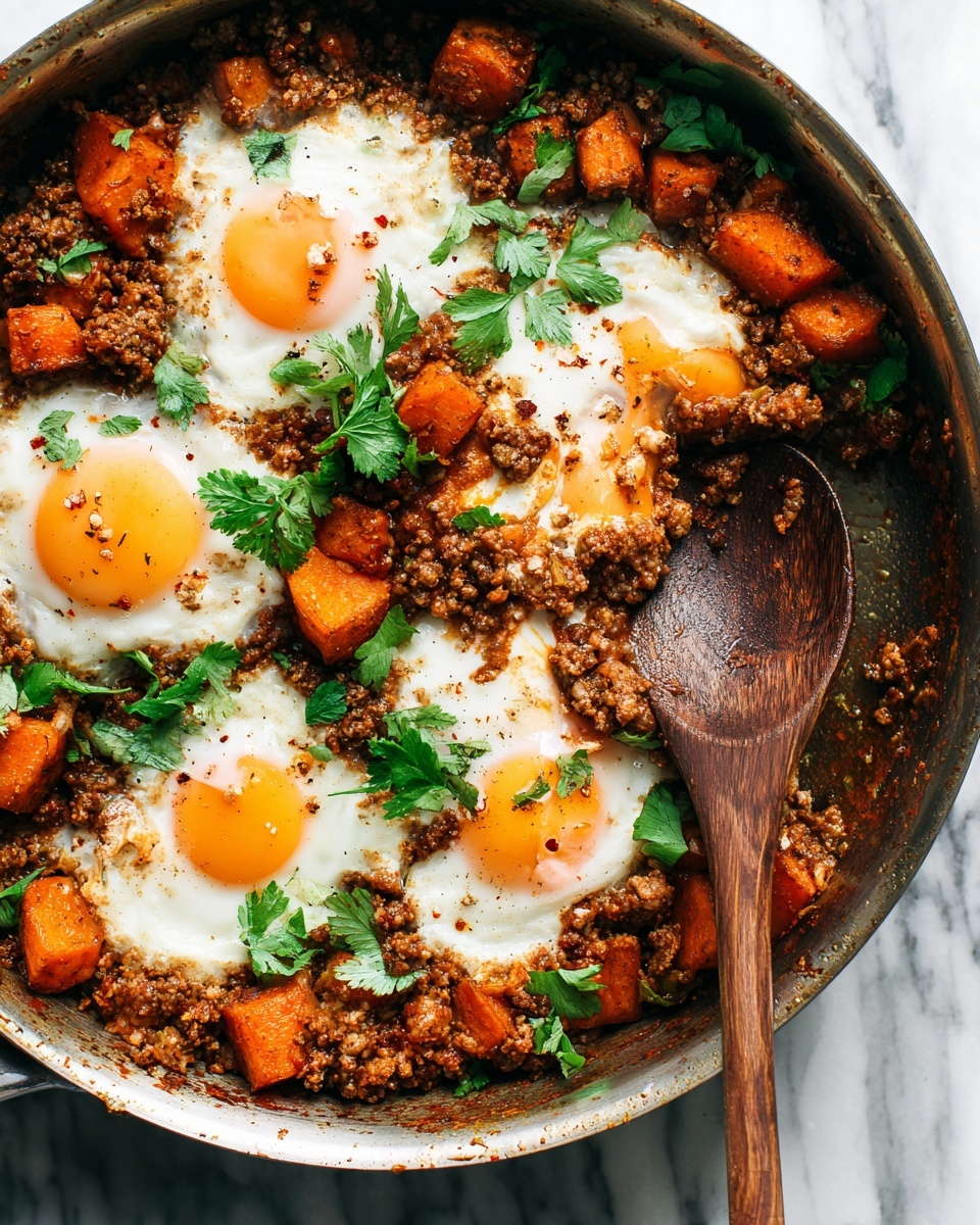 Southwest Ground Beef and Sweet Potato Skillet Recipe - Recipe Image