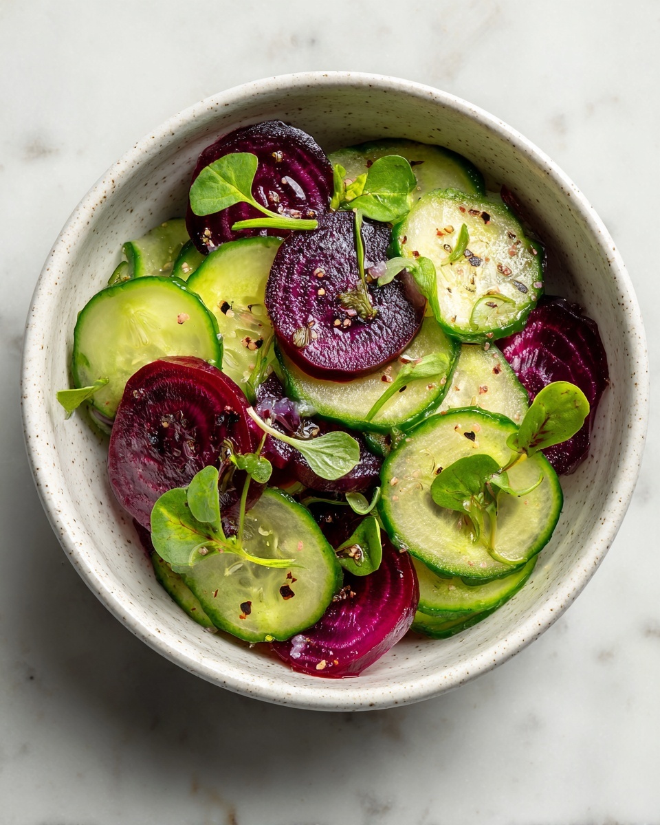 Crisp Cucumber and Beetroot Salad Recipe - Recipe Image