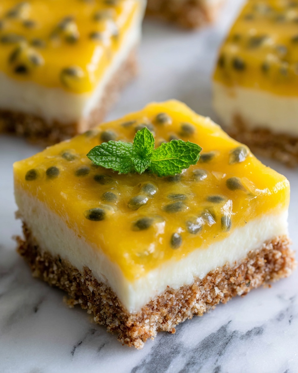 No-Bake Passion Fruit Slice Recipe - Recipe Image