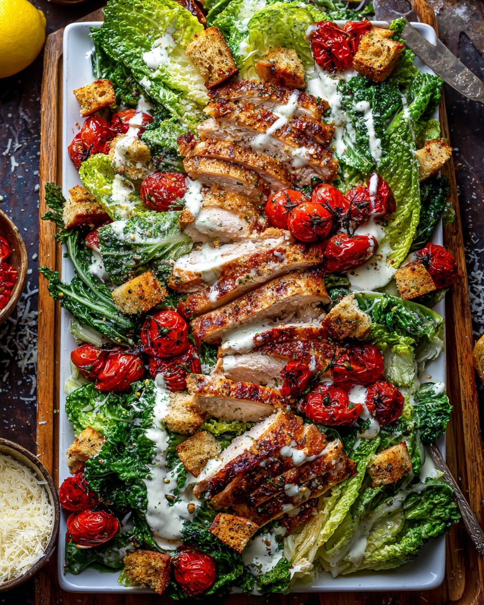 Sheet Pan Chicken Caesar Salad Recipe - Recipe Image