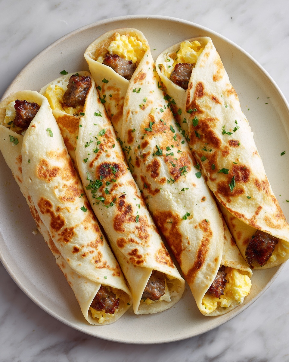 Egg and Sausage Breakfast Taquitos Recipe - Recipe Image