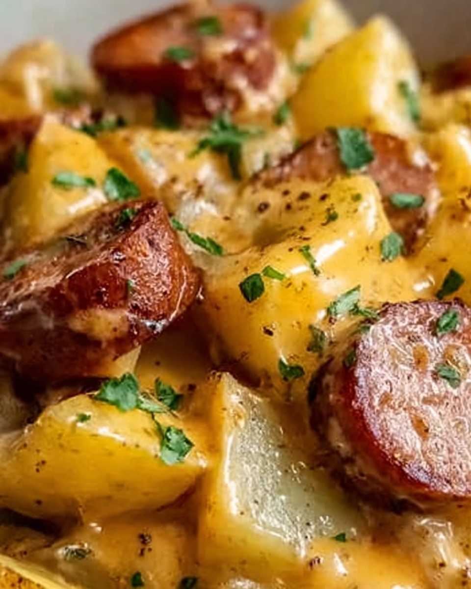 Cheesy Ranch Potatoes with Smoked Sausage Recipe - Recipe Image