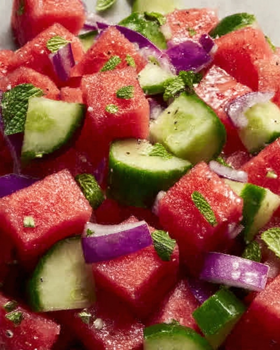 The Ultimate Watermelon Cucumber Salad for Hot Summer Days Recipe - Recipe Image