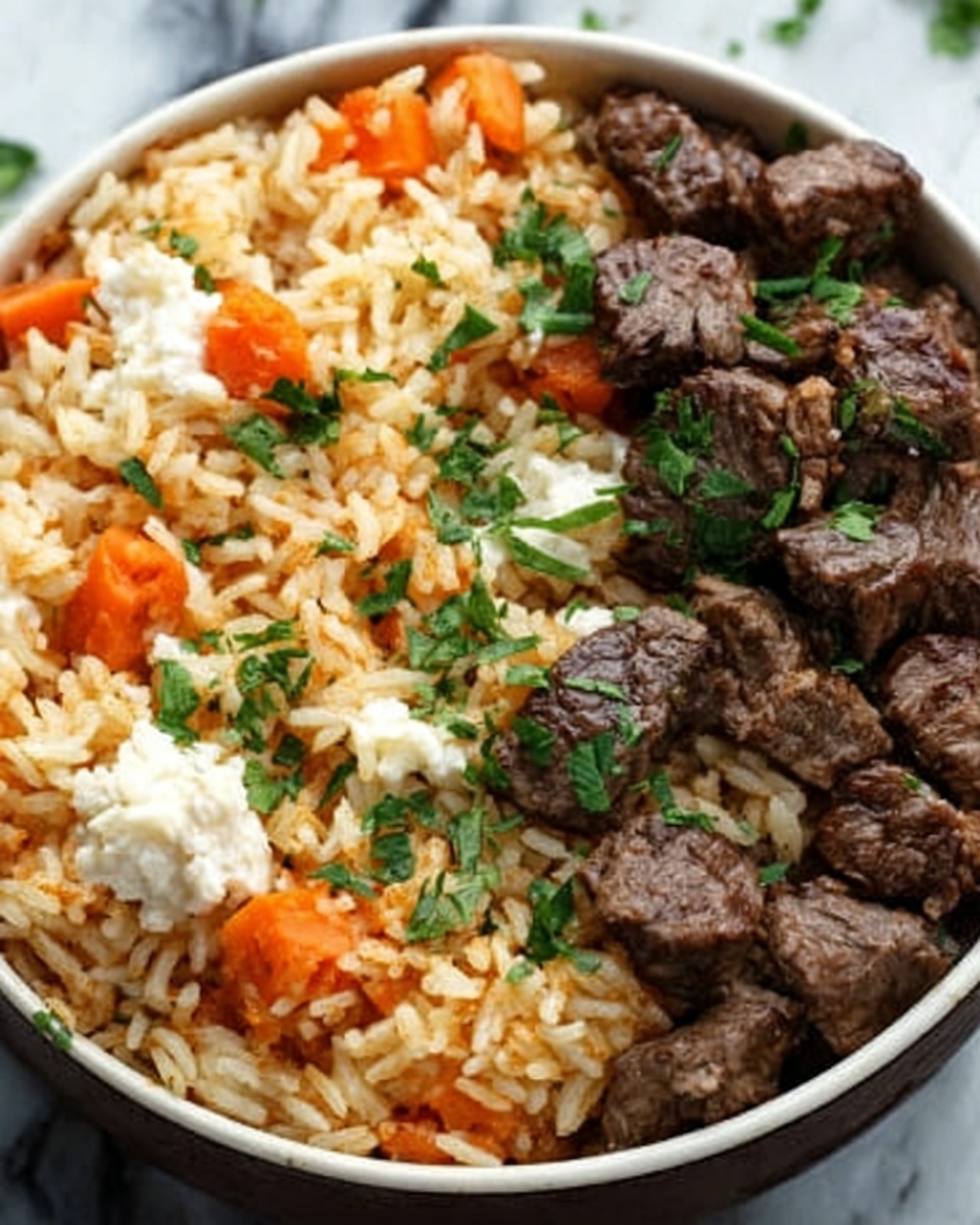Steak & Queso Rice: A Tex-Mex Fiesta at Home Recipe - Recipe Image