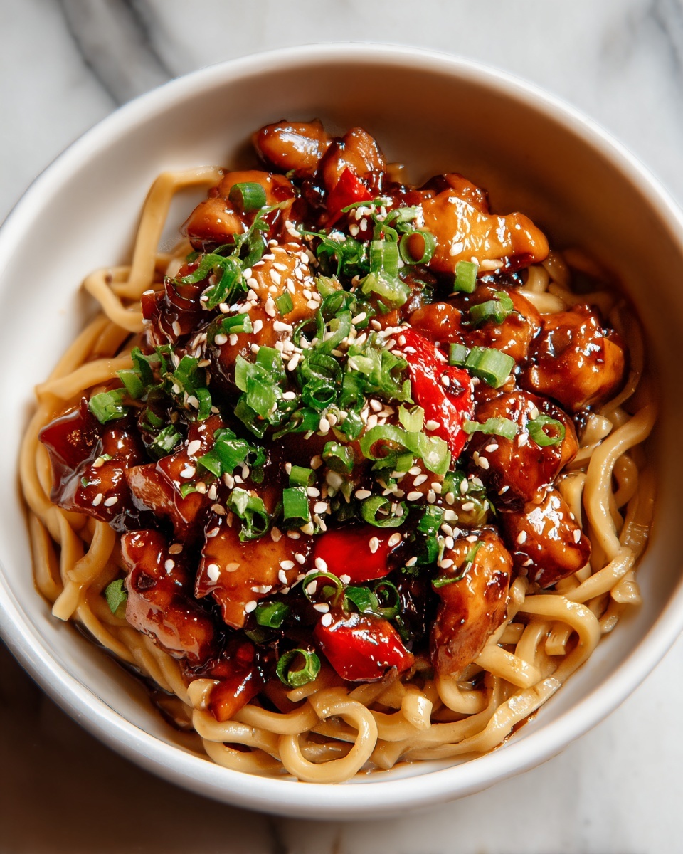 Kung Pao Chicken Noodles Recipe - Recipe Image