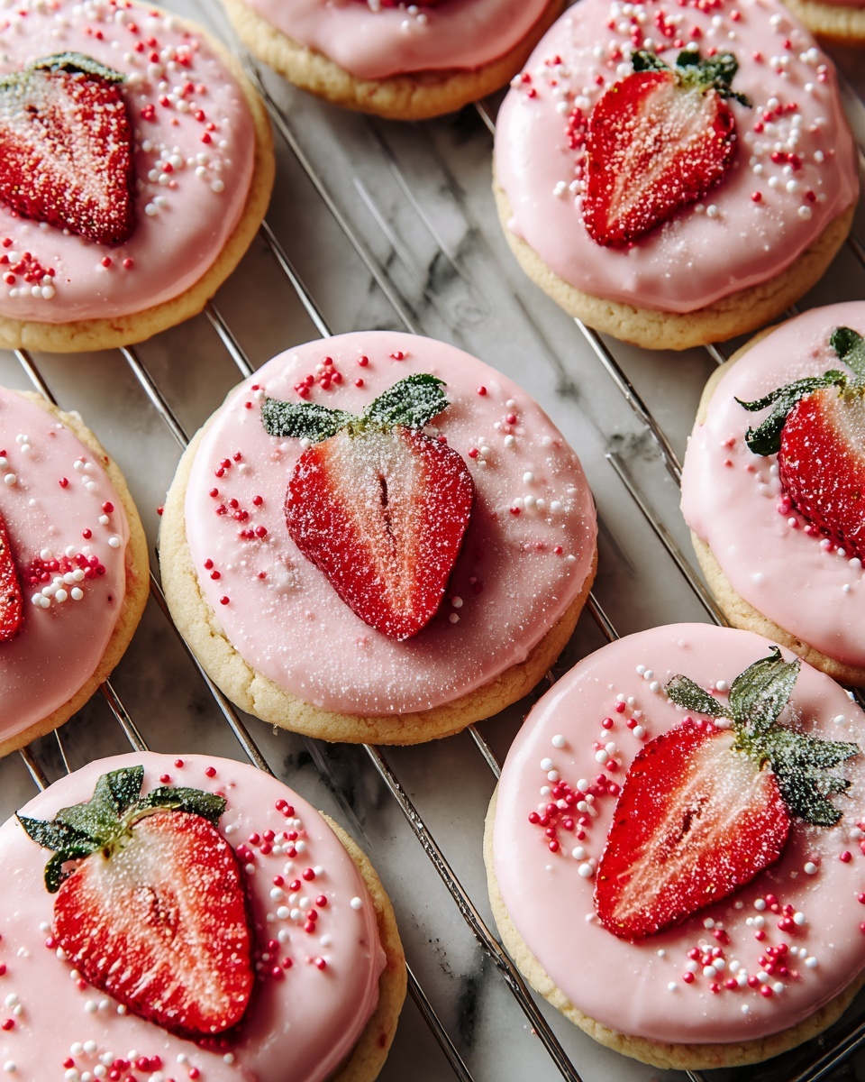 Double Strawberry Sugar Cookies Recipe - Recipe Image
