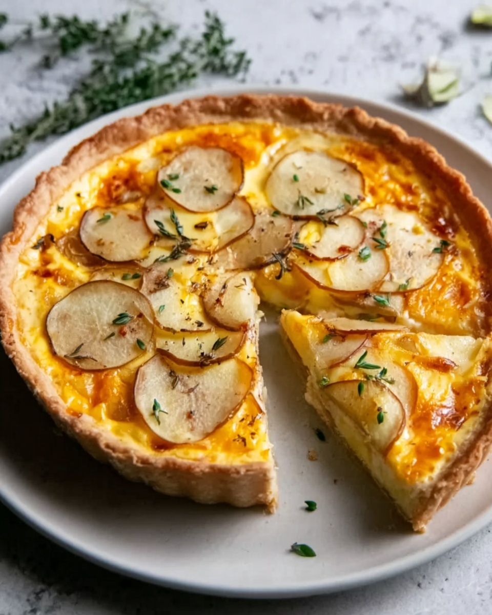 Carrot Quiche with Cheddar and Roasted Onions Recipe - Recipe Image