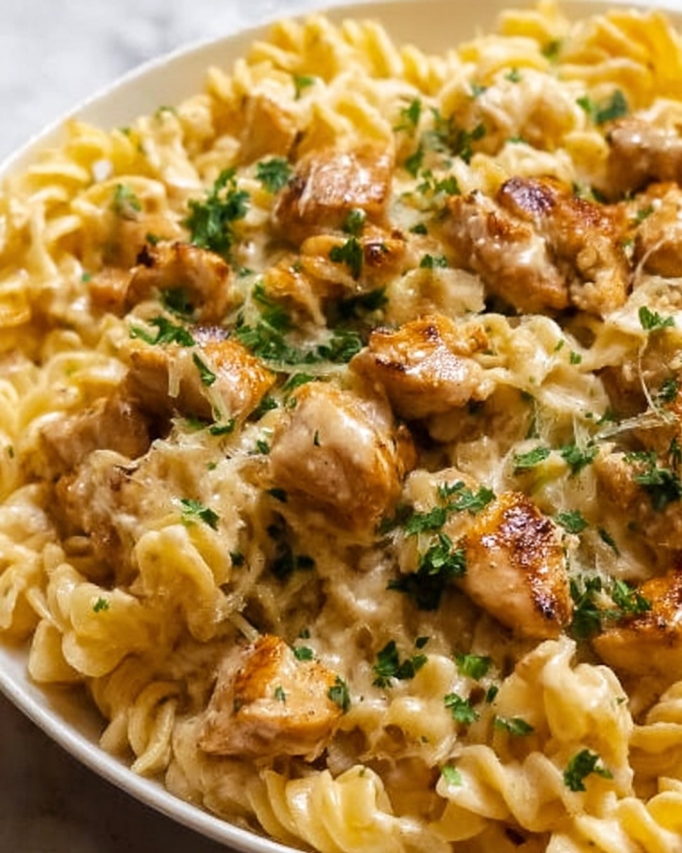 Creamy Smoky White Cheddar Honey Butter Chicken Pasta Skillet Recipe - Recipe Image