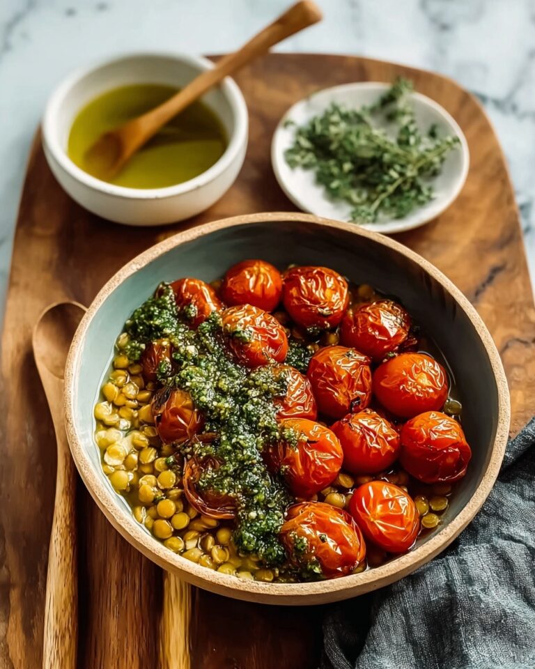 Roast Cherry Tomato and Thyme Risotto with Basil Pesto Recipe