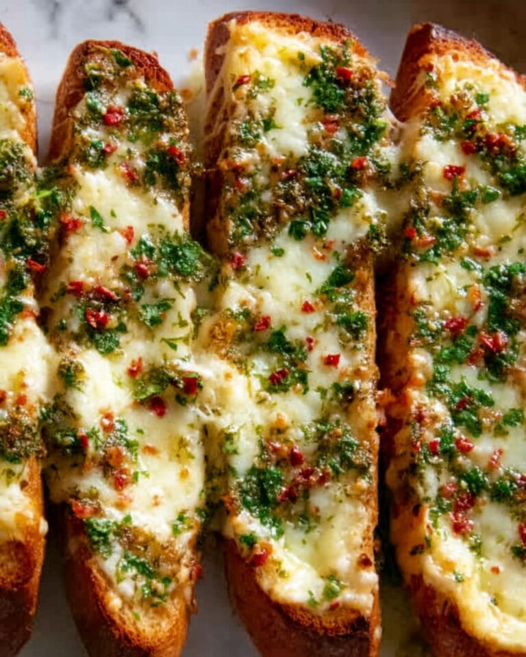 Cheesy Chimichurri Garlic Bread Recipe