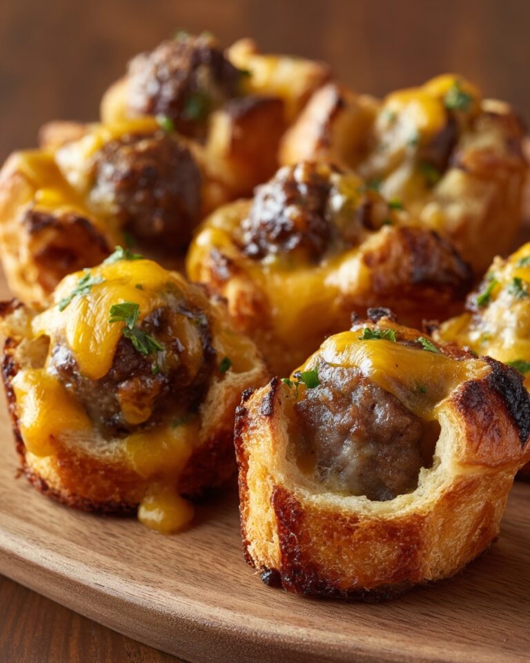 Sausage-Cheese Ball Biscuit Cups Recipe