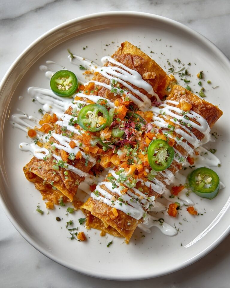 Cheesy Pumpkin Taquitos with Roasted Jalapeño Pepita Crema Recipe
