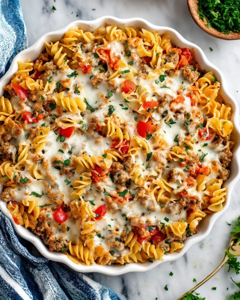 Cheesy Beef and Noodle Casserole Recipe
