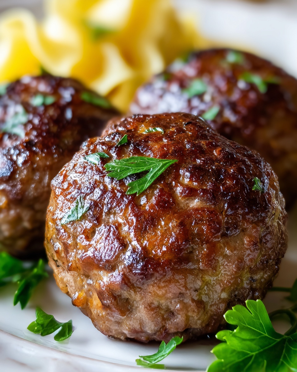 Beef Rissoles with Rich Gravy Recipe - Recipe Image