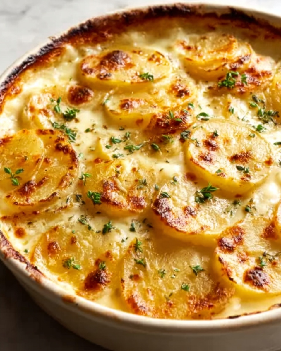 Creamy & Cheesy Au Gratin Potatoes Recipe - Recipe Image
