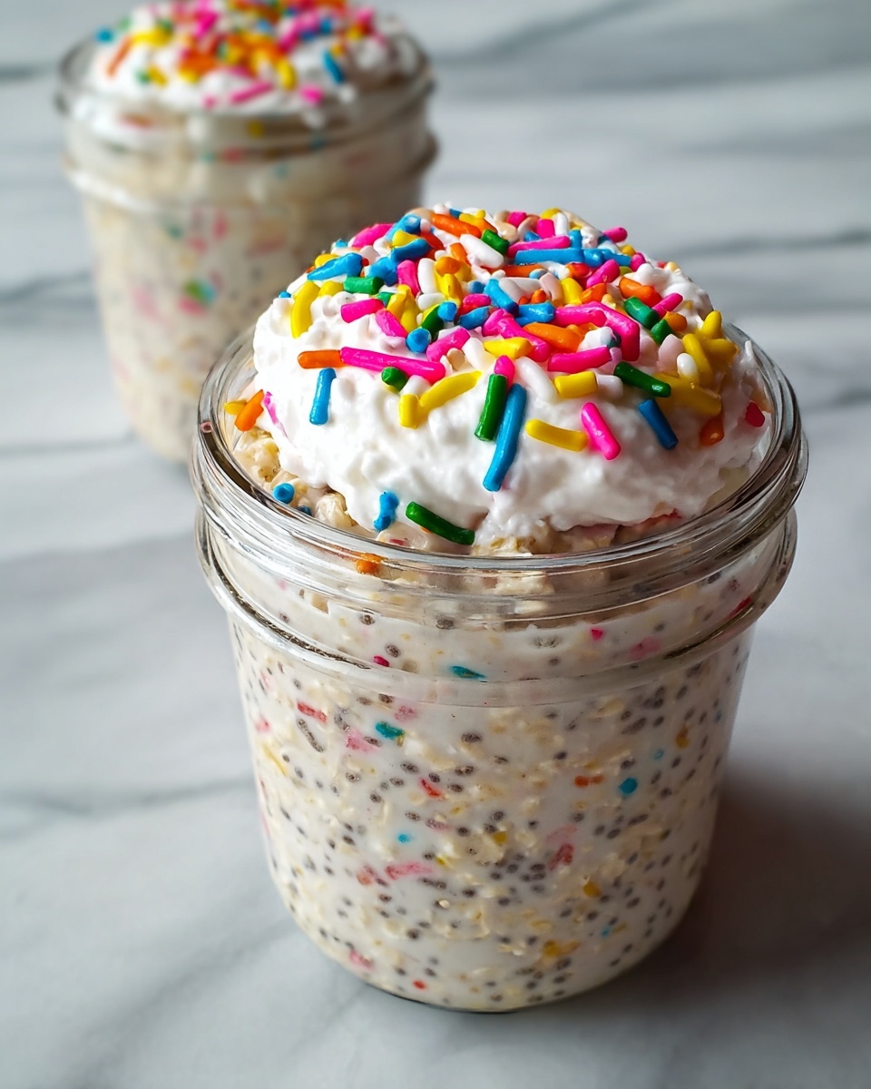 Birthday Cake Overnight Oats: A Fun Breakfast Treat Recipe - Recipe Image