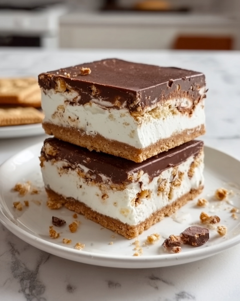Frozen S'mores Cheesecake Bars Recipe - Recipe Image