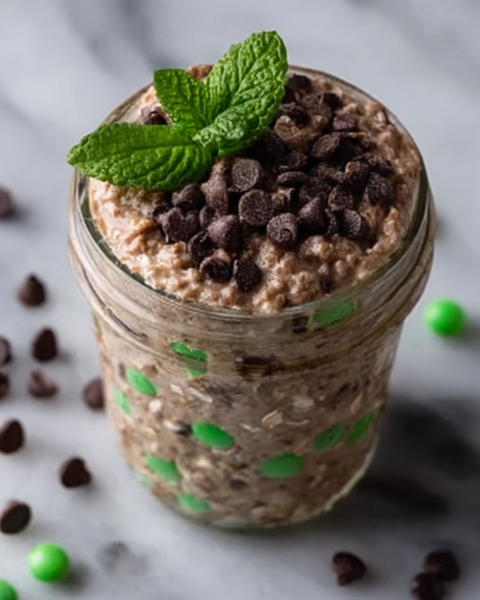 Mint Chocolate Chip Overnight Oats Recipe - Recipe Image