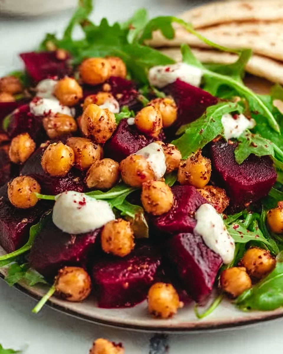Roasted Beet & Chickpea Wraps with Tahini-Lemon Sauce Recipe - Recipe Image