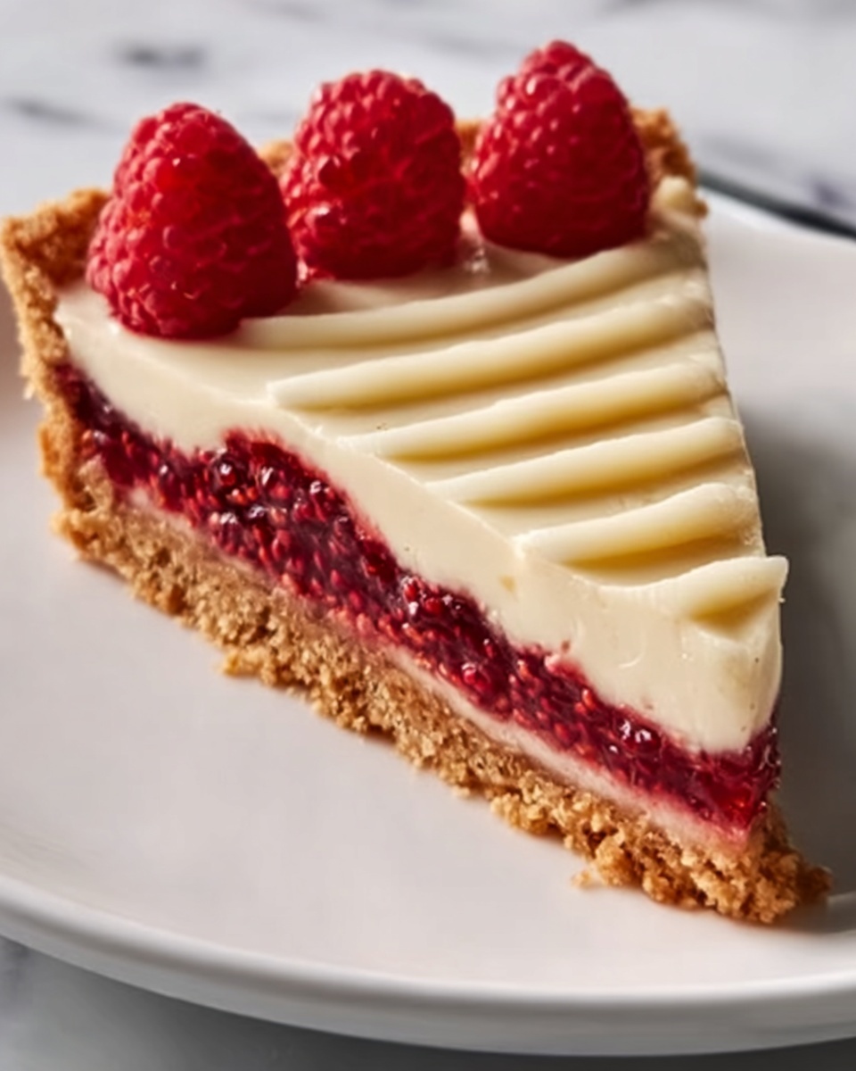 Vegan White Chocolate Raspberry Tart Recipe - Recipe Image