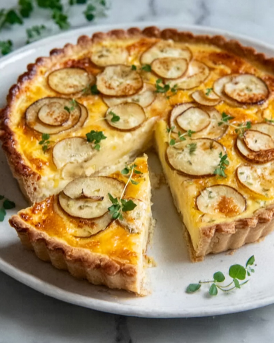 Carrot Quiche with Cheddar and Roasted Onions Recipe - Recipe Image
