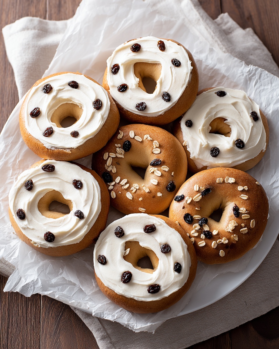 Cinnamon Raisin Bagels with Cream Cheese Recipe - Recipe Image