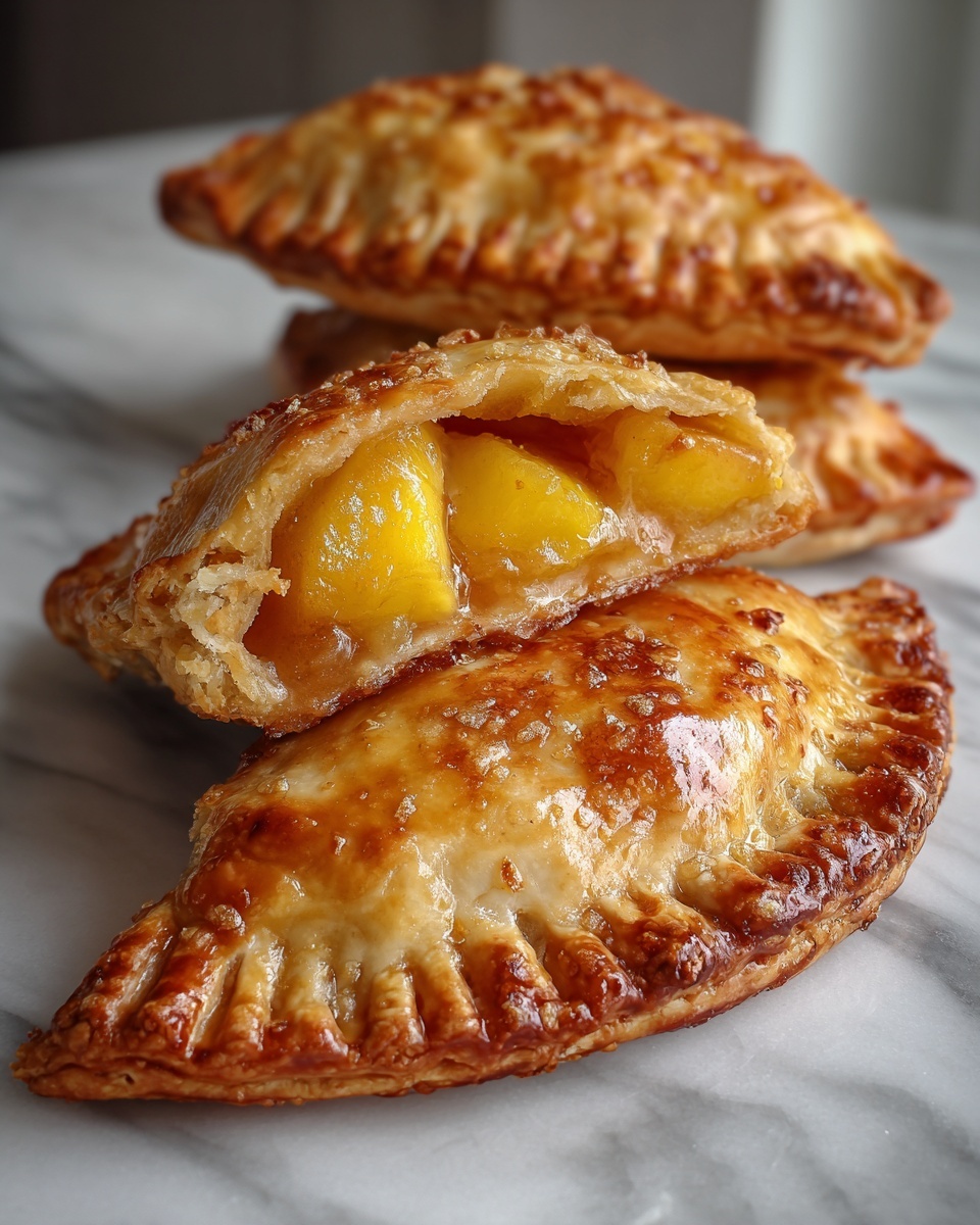 Golden Fried Peach Pies Recipe - Recipe Image