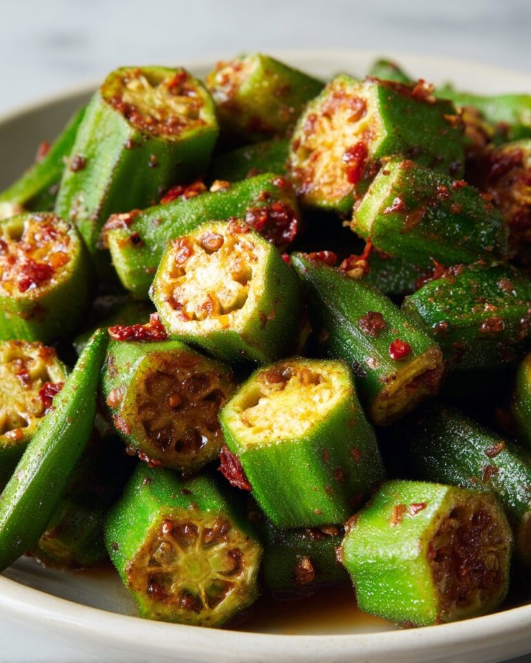 Garlic Chili Roasted Okra Recipe