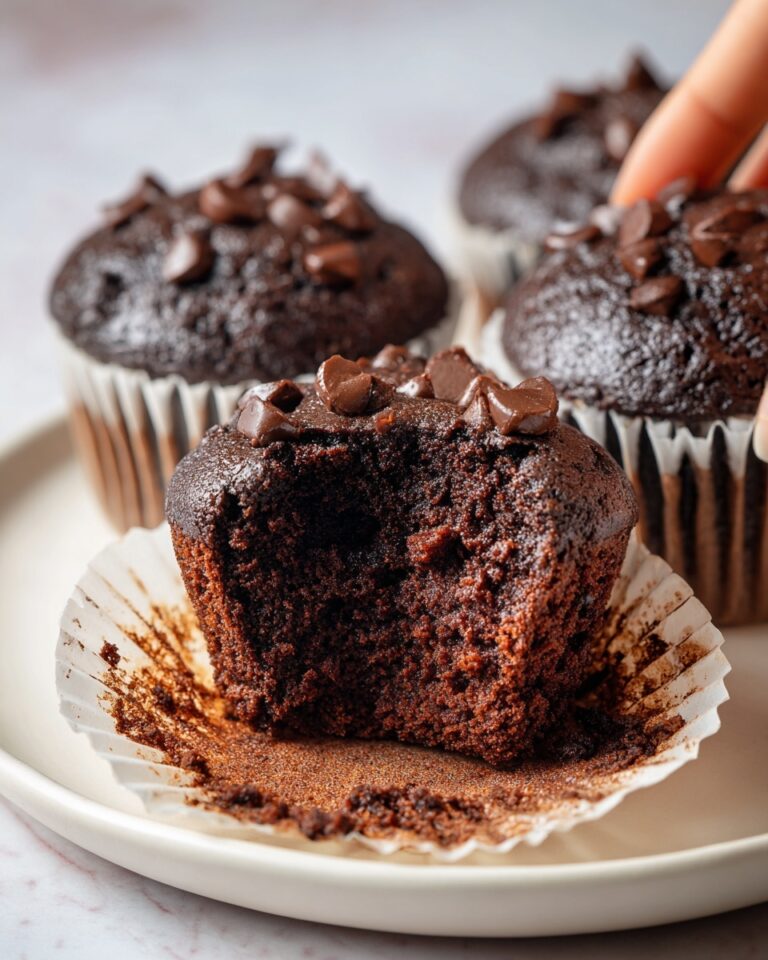 Healthy Double Chocolate Zucchini Muffins Recipe