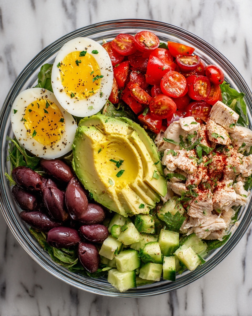 High-Protein Avocado Chicken Salad with Egg Recipe - Recipe Image