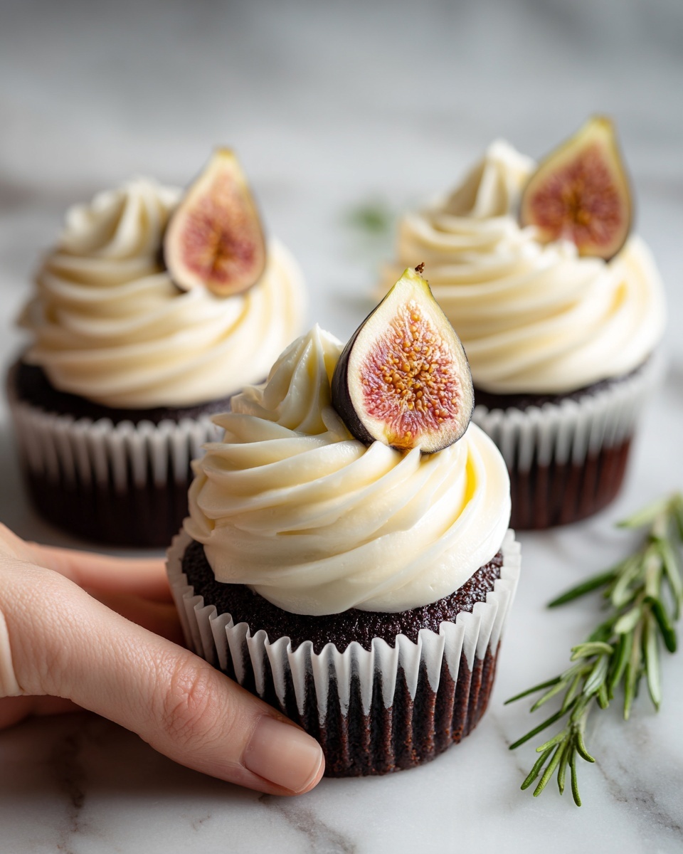 Fig Cupcakes with Honey Cream Cheese Frosting Recipe - Recipe Image