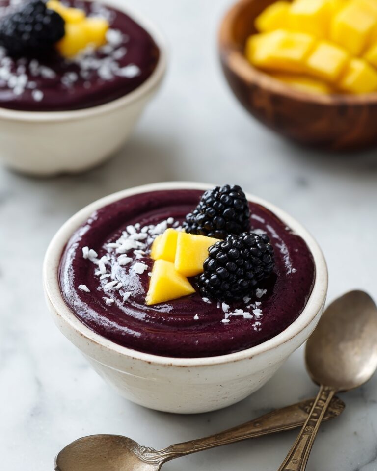 Thai Black Sticky Rice Pudding with Coconut Milk and Mango Recipe