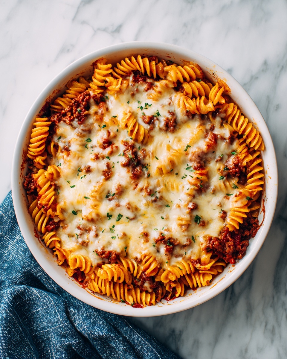 Cheesy Beef and Noodle Casserole Recipe - Recipe Image