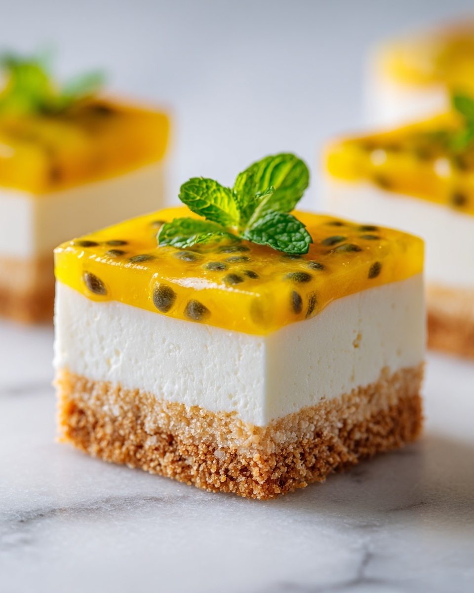 No-Bake Passion Fruit Slice Recipe - Recipe Image