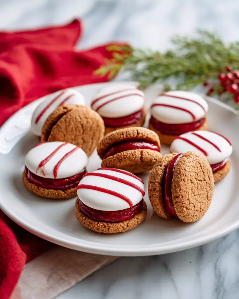 Striped Peppermint Sandwich Cookies Recipe