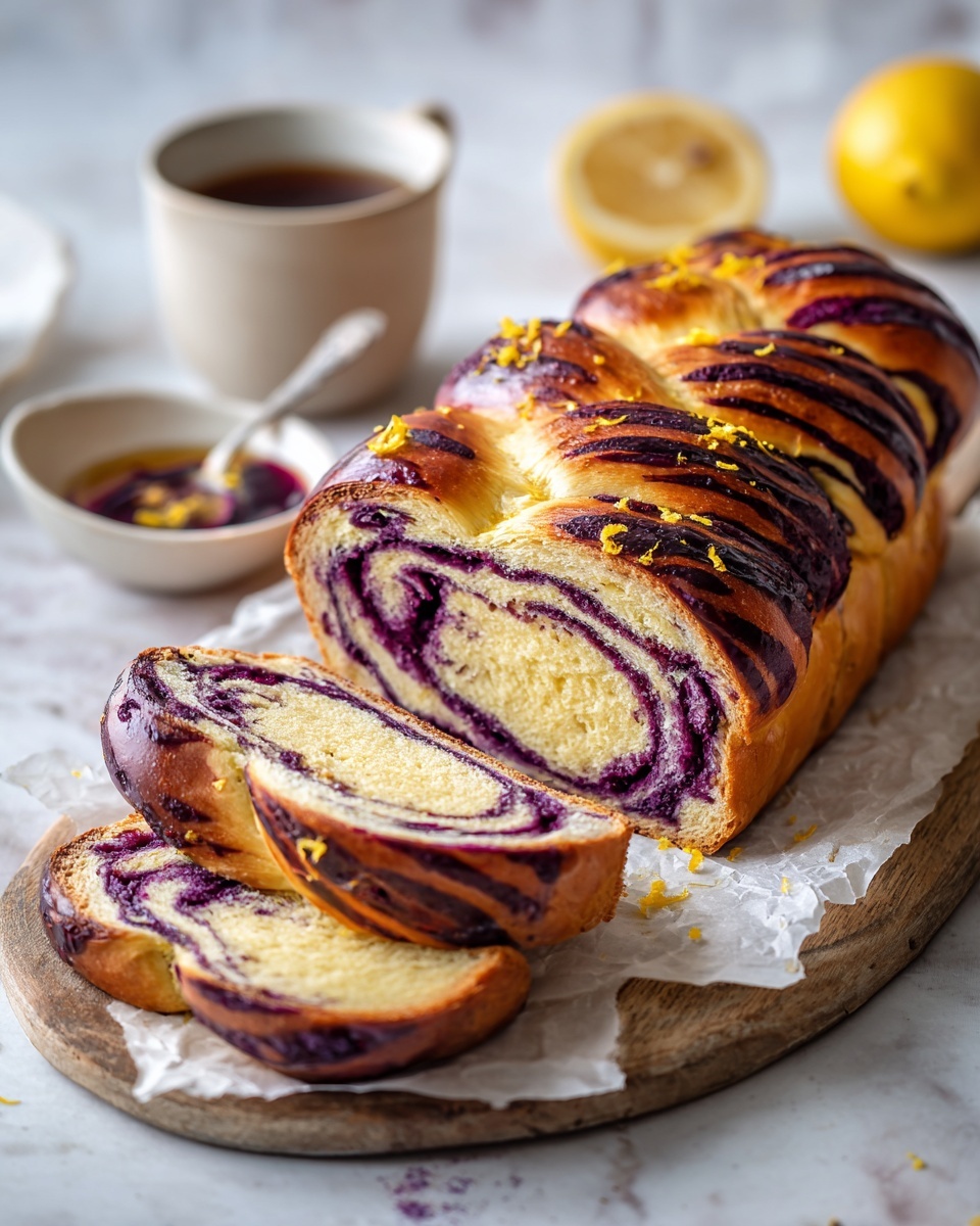 Blueberry Lemon Sourdough Babka Recipe - Recipe Image