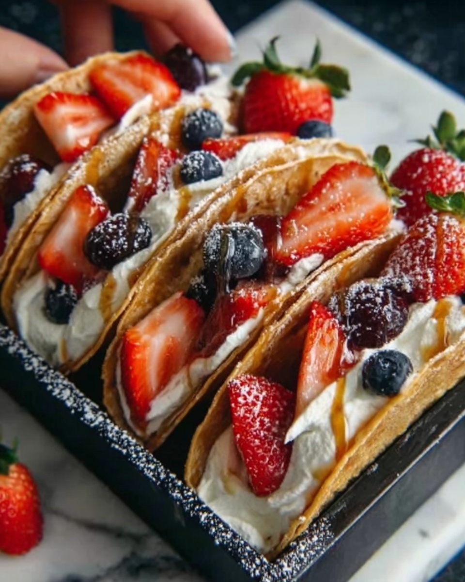 Sweet Pancake Tacos with Fresh Fruit and Chocolate Chips Recipe - Recipe Image