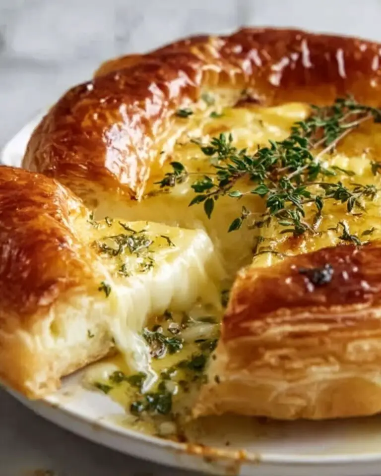 Brie en Croûte with Lemon Curd and Fresh Herbs Recipe
