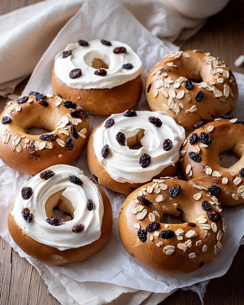 Cinnamon Raisin Bagels with Cream Cheese Recipe - Recipe Image