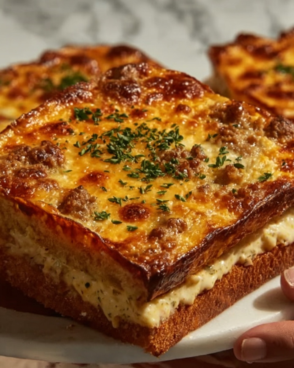 Garlic Toast Pizzas Recipe - Recipe Image