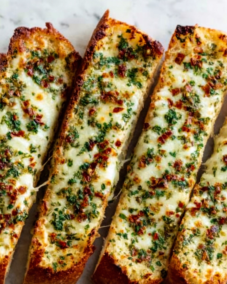 Cheesy Chimichurri Garlic Bread Recipe - Recipe Image